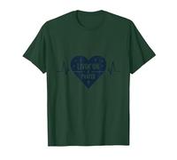 Vivir de un corazón Cristiano Inspirador en la oración Camiseta, Hombre, Verde Bosque, XXL