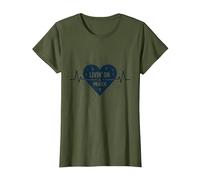 Vivir de un corazón Cristiano Inspirador en la oración Camiseta, Mujer, Verde Oliva, XXL