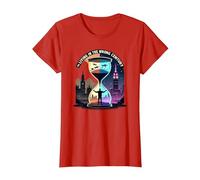 Vivir en el Siglo Equivocado Arte de Viajes en el Tiempo Camiseta, Mujer, Rojo, 3XL