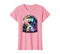 Vivir en el Siglo Equivocado Arte de Viajes en el Tiempo Camiseta, Mujer, Rosado, 3XL