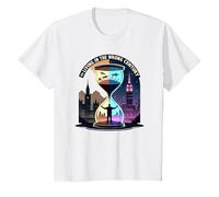 Vivir en el Siglo Equivocado Arte de Viajes en el Tiempo Camiseta, Niños, Blanco, 12 años