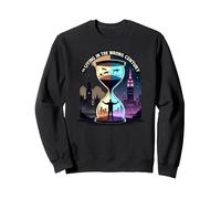 Vivir en el Siglo Equivocado Arte de Viajes en el Tiempo Sudadera, Unisex para Adultos, Negro, S