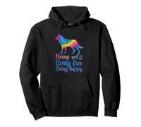 Vivir en libertad Vivir en libertad Lobo feliz Sudadera con Capucha