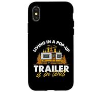 Vivir en un remolque emergente está en tiendas de campaña Casa móvil Camper Carcasa para iPhone X/XS