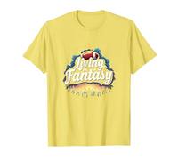 Vivir en un sueño de Fan de fútbol de fantasía Camiseta, Hombre, Limón, 3XL
