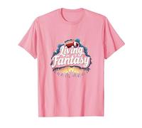 Vivir en un sueño de Fan de fútbol de fantasía Camiseta, Hombre, Rosado, XL