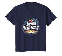 Vivir en un sueño de Fan de fútbol de fantasía Camiseta, Niños, Azul Marino, 2 años