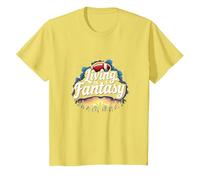 Vivir en un sueño de Fan de fútbol de fantasía Camiseta, Niños, Limón, 3 años
