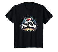 Vivir en un sueño de Fan de fútbol de fantasía Camiseta, Niños, Negro, 3 años
