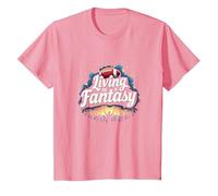 Vivir en un sueño de Fan de fútbol de fantasía Camiseta, Niños, Rosado, 6 años