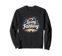 Vivir en un sueño de Fan de fútbol de fantasía Sudadera, Unisex para Adultos, Negro, XXL