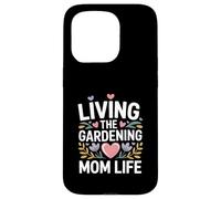 Vivir La Jardinería Mamá Vida Flores Corazones Carcasa para iPhone 15 Pro