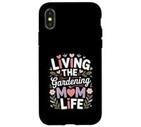 Vivir La Jardinería Mamá Vida Flores Corazones Carcasa para iPhone X/XS