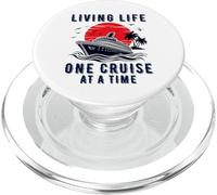 Vivir la Vida, un Crucero a la Vez, Divertido Crucero en Barco con Cremallera PopSockets PopGrip para MagSafe