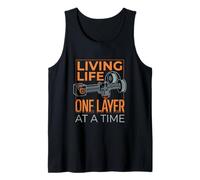 Vivir la Vida una Capa a la Vez Divertido diseño de impresión 3D Camiseta sin Mangas