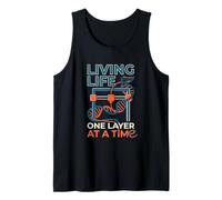 Vivir la Vida una Capa a la Vez Divertido diseño de impresión 3D Camiseta sin Mangas