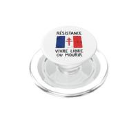 Vivir Libre o Morir Francés Résistance Francia Cruz de Lorena PopSockets PopGrip para MagSafe