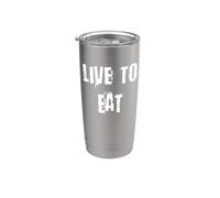Vivir para comer Vaso térmico de acero inoxidable de doble pared