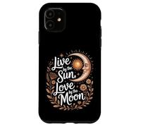 Vivir por el Sol Amor por la Luna Místico Celestial Boho Carcasa para iPhone 11
