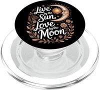 Vivir por el Sol Amor por la Luna Místico Celestial Boho PopSockets PopGrip para MagSafe