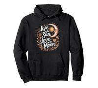 Vivir por el Sol Amor por la Luna Místico Celestial Boho Sudadera con Capucha
