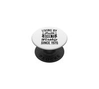 Vivir por fe Nacida para adorar Desde 1970 Año Cristiano PopSockets PopGrip Adhesivo