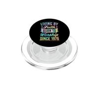 Vivir por fe Nacida para adorar Desde 1976 Año Cristiano PopSockets PopGrip para MagSafe