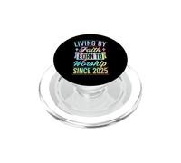 Vivir por fe Nacida para adorar Desde el año Cristiano 2025 PopSockets PopGrip para MagSafe