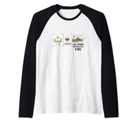 Vivir, reír, Poner Fuego supresor, Humor Militar Divertido Camiseta Manga Raglan