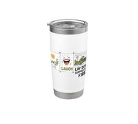 Vivir, reír, poner fuego supresor, humor militar divertido Vaso térmico de acero inoxidable de doble pared