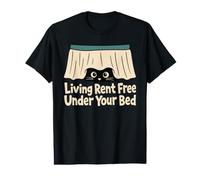 Vivir Renta Gratis Bajo Tu Cama Humor Gato Camiseta gráfica económica