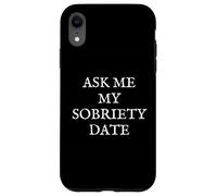 Vivir Sobrio Sobriedad Fecha Sobrio Aniversario AA Recovery Carcasa para iPhone XR