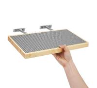 Vivise Estantes de exhibición para ladrillos de construcción de 48 x 24 pulgadas, placa base de madera, estante de montaje en pared compatible con todas las marcas de bloques de juguete (tamaño 16 x 8
