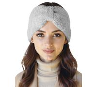 Vivisence Banda Para La Cabeza De Punto Mujer Nudo Frontal Suavidad Y Calidez, Gris,Talla Única