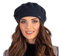 Vivisence Boina De Otoño Invierno para Mujer Elegante De Estilo Clásico Hecha Ideal para Ajuste Talla Única Cómoda Y Versátil 7005, Azul Oscuro,Talla Única