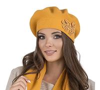 Vivisence Boina Invernal Floreado para Mujeres 7007, Hecho En La UE, Marrón,Talla Única