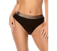 Vivisence Braguita De Baño para Mujer con Corte Entallado Diseño Trajes De Baño Clásico Y Cómodo Tejido Resistente Al Agua Y Al Sol Ideal para La Playa Y La Piscina, Negro,44