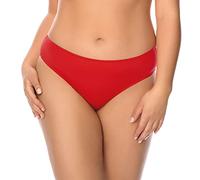 Vivisence Braguita De Bikini Clásica Sin Estampado para Mujeres 3000, Rojo,44
