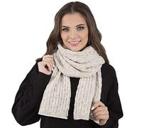 Vivisence Bufanda Elegante Para Mujeres De Corte Clásico Y Ajuste Perfecto Hecha De Hilo Cálido Ideal Para Los Días Fríos Diseñada Para Proteger Del Viento Y El Frío, Beige,Talla Única