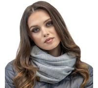 Vivisence Bufanda Redonda Elegante Para Damas Hecha De Hilo Cálido Y Suave Bufanda Tubo Ideal Para Días Fríos De Invierno Disponible En Varias Opciones De Colores, Gris Claro,Talla Única