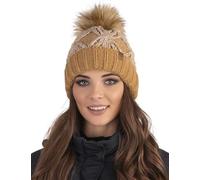Vivisence Gorra De Punto Invernal para Mujer 7029, Beige,Talla Única