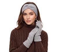 Vivisence guantes de punto para mujer con puño cálido y elástico | tacto suave y confortable, ajuste seguro en la muñeca, talla universal, estilo clásico, textura discreta