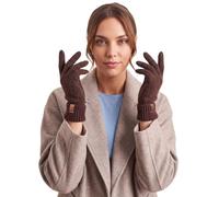 Vivisence guantes de punto para mujer con puño cálido y elástico | tacto suave y confortable, ajuste seguro en la muñeca, talla universal, estilo clásico, textura discreta