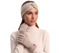Vivisence guantes de punto para mujer con puño cálido y elástico | tacto suave y confortable, ajuste seguro en la muñeca, talla universal, estilo clásico, textura discreta