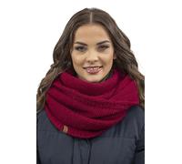 Vivisence Inviernales De Las Mujeres Bufanda Redonda Elegante Con Corte Clásico Hecha De Hilo Cálido Para Damas Ideal Para Los Días Fríos De Invierno Perfecta Para Cada Ocasión, Granate,Talla Única