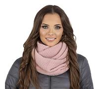 Vivisence Inviernales De Las Mujeres Bufanda Redonda Elegante Con Corte Clásico Hecha De Hilo Cálido Para Damas Ideal Para Los Días Fríos De Invierno Perfecta Para Cada Ocasión, Rosa Claro,Talla Única