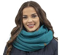 Vivisence Inviernales De Las Mujeres Bufanda Redonda Elegante Con Corte Clásico Hecha De Hilo Cálido Para Damas Ideal Para Los Días Fríos De Invierno Perfecta Para Cada, Turquesa Oscuro,Talla Única