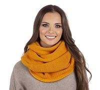 Vivisence Inviernales De Las Mujeres Bufanda Redonda Elegante Con Corte Clásico Hecha De Hilo Cálido Para Damas Ideal Para Los Días Fríos De Invierno Perfecta Para Cada Ocasión, Miel,Talla Única