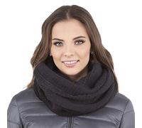 Vivisence Inviernales De Las Mujeres Bufanda Redonda Elegante Con Corte Clásico Hecha De Hilo Cálido Para Damas Ideal Para Los Días Fríos De Invierno Perfecta Para Cada Ocasión, Negro,Talla Única