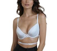 Vivisence Kate 1011 Sujetador Push-Up con Almohadillas Removibles para Mujeres Liso Tirantes Multiposición con Aros - Hecho En La UE, Blanco,90A
